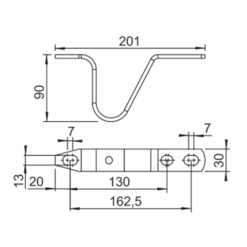 Équerre de support AL-KO, hauteur 90 mm 