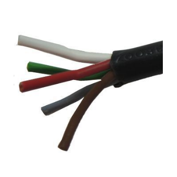 Câble 5 pôles 4x 0,75 + 1x 1,5mm² droite (au mètre)