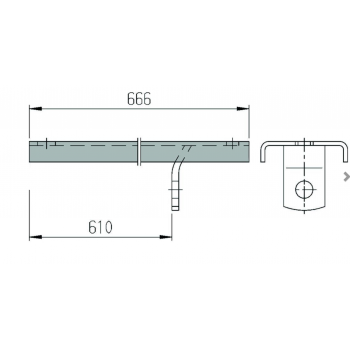 Montageschiene zu Stützfuss 800kg