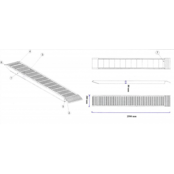 Rampen 2500kg Aluminium (Paar)