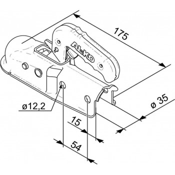 Kugelkupplung AL-KO Ø 35mm, 750kg