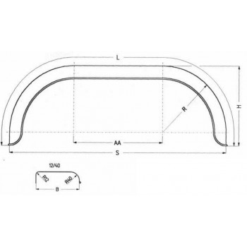 Kotflügel Tandem Feinblech D2420/12