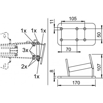 Support de béquille AL-KO 2.8VB/C