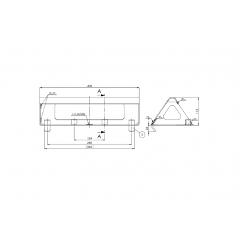 Bloqueur de roue 400mm, entraxe 340mm