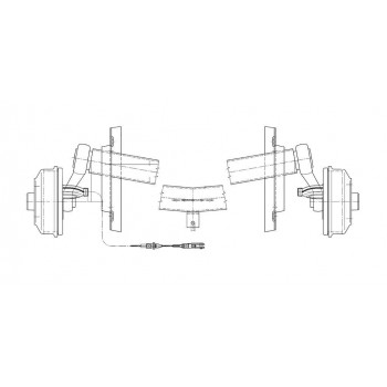 Essieu BPW 1350kg, A: 1435mm, C: 1940mm