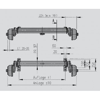 GFA 1350kg, A: 1000mm, C: 1450mm