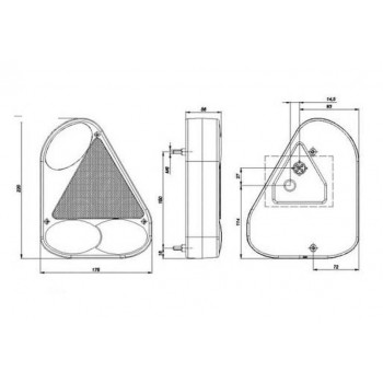 Feu arrière Fristom FT-077 droite